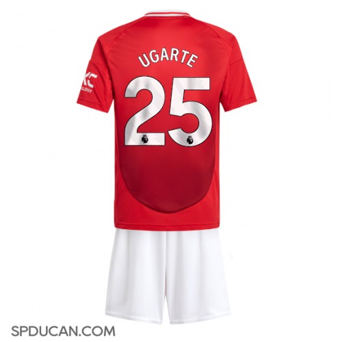 Dječji Nogometni Dres Manchester United Manuel Ugarte #25 Domaci 2024-25 Kratak Rukav (+ Kratke hlače)